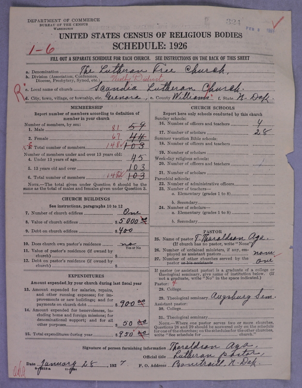 Scan of Lutheran Free Church: 324