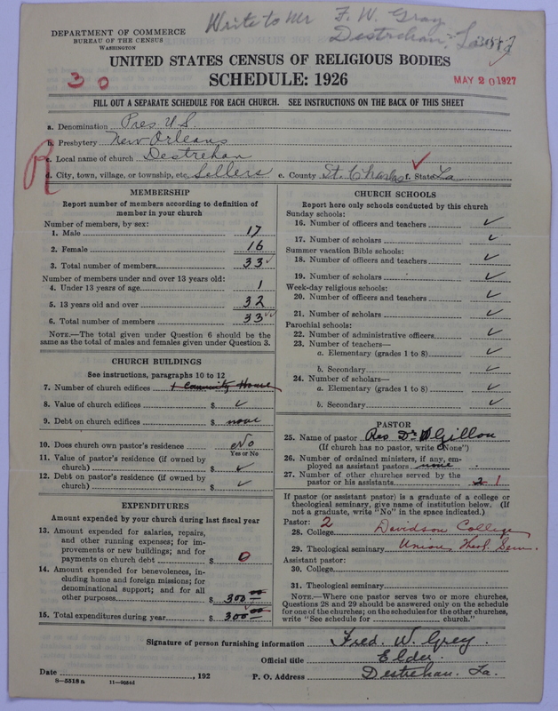 Scan of Presbyterian Church in the United States: 3014