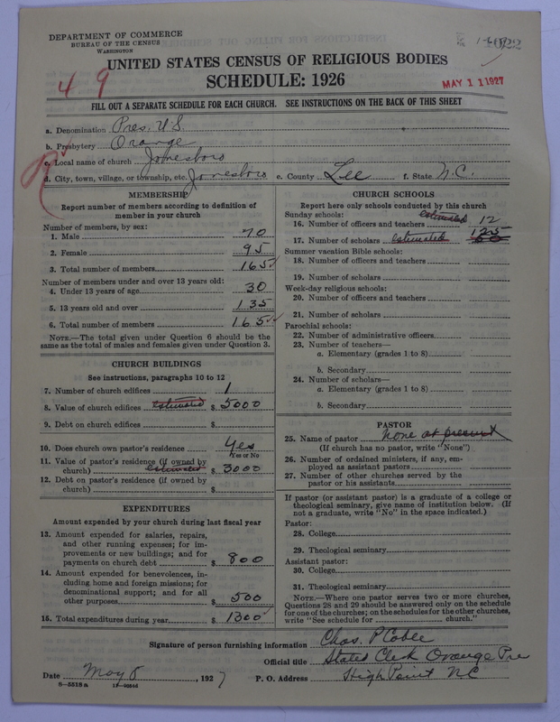 Scan of Presbyterian Church in the United States: 1022