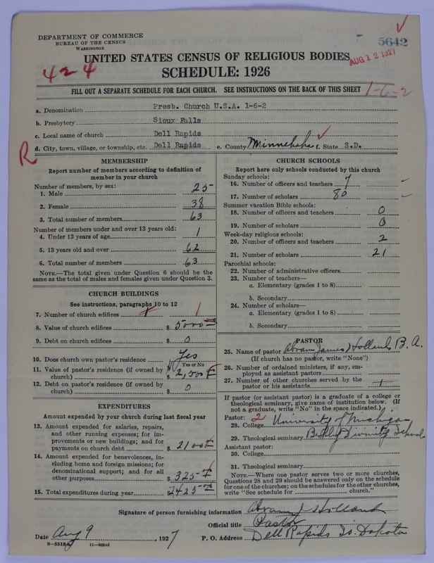 Scan of Presbyterian Church in the United States of America: 5642