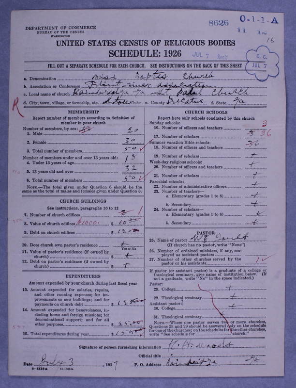Scan of Negro Baptists: 8626
