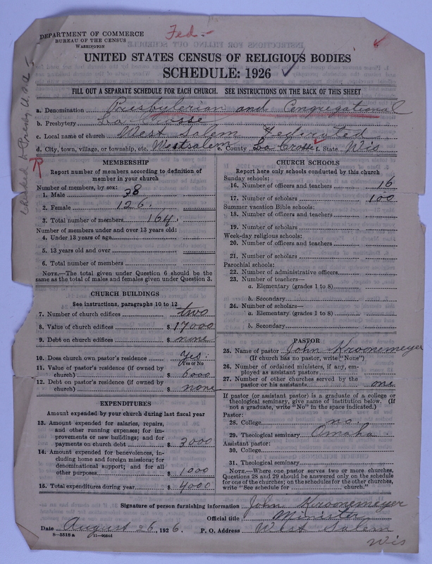 Scan of Federated Churches: