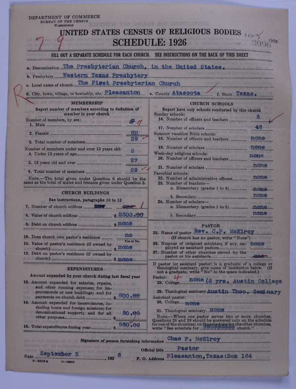 Scan of Presbyterian Church in the United States: 3096