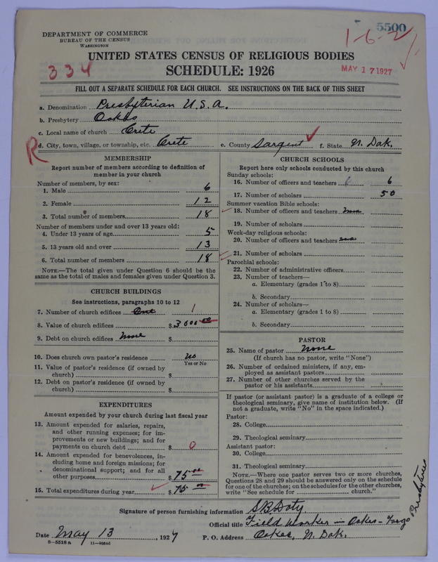 Scan of Presbyterian Church in the United States of America: 5500