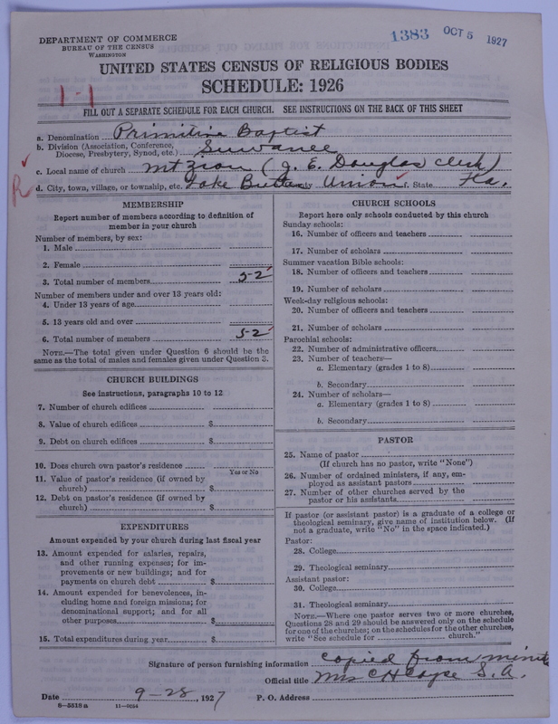 Scan of Primitive Baptists: 1383