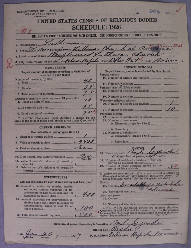 Scan of Norwegian Lutheran Church of America: 941