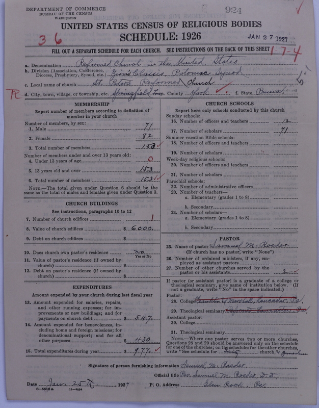 Scan of Reformed Church in the United States: 924