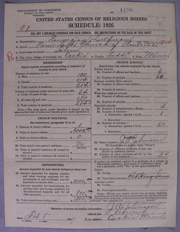 Scan of Norwegian Lutheran Church of America: 1176