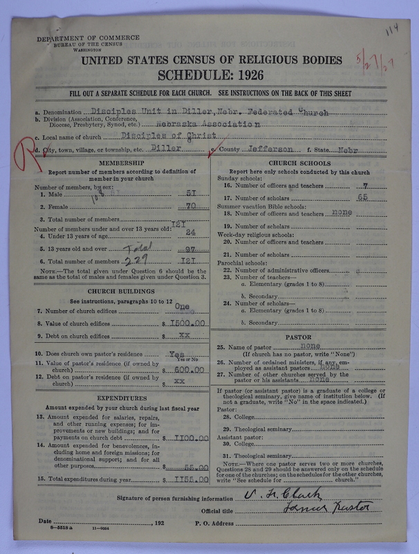 Scan of Federated Churches: 114