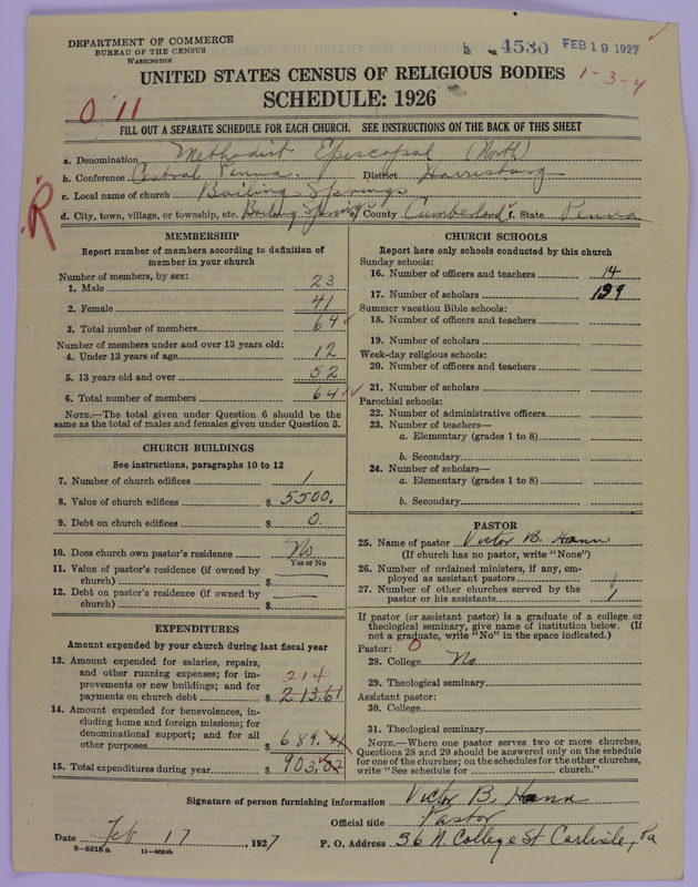 Scan of Methodist Episcopal Church: 4530