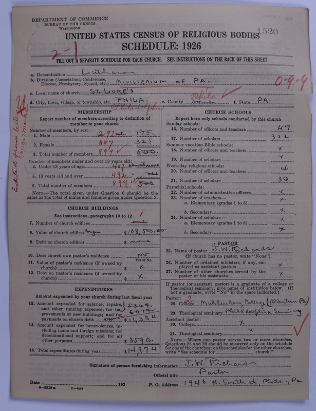 Scan of United Lutheran Church in America: 1520