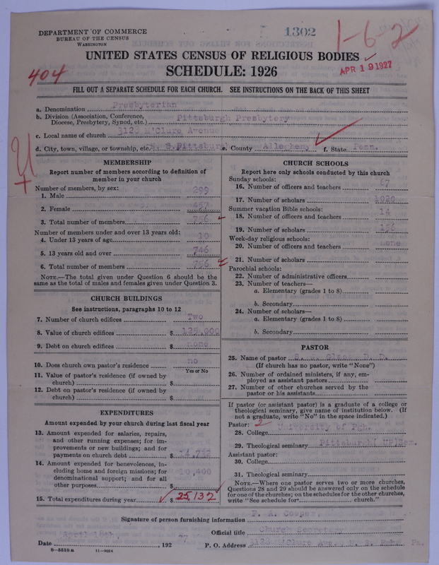 Scan of Presbyterian Church in the United States of America: 1302