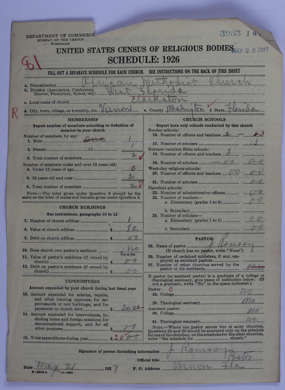 Scan of African Methodist Episcopal Church: 3963