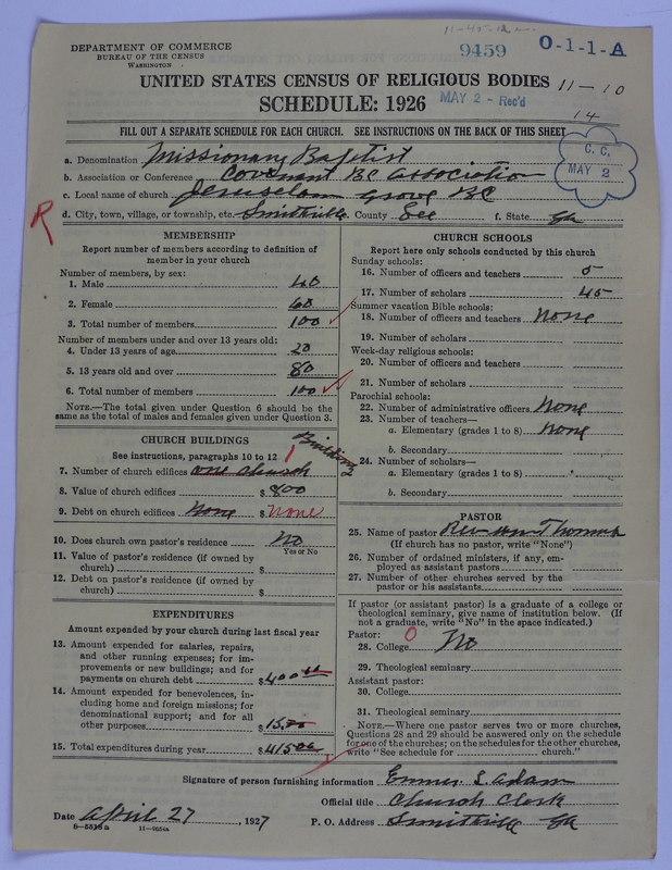 Scan of Negro Baptists: 9459