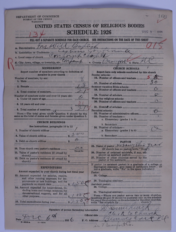 Scan of Free Will Baptists: 169