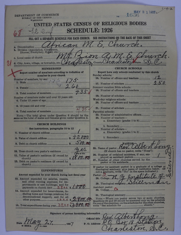 Scan of African Methodist Episcopal Church: 1636