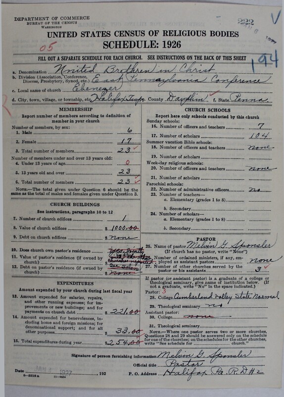 Scan of Church of the United Brethren in Christ: 222