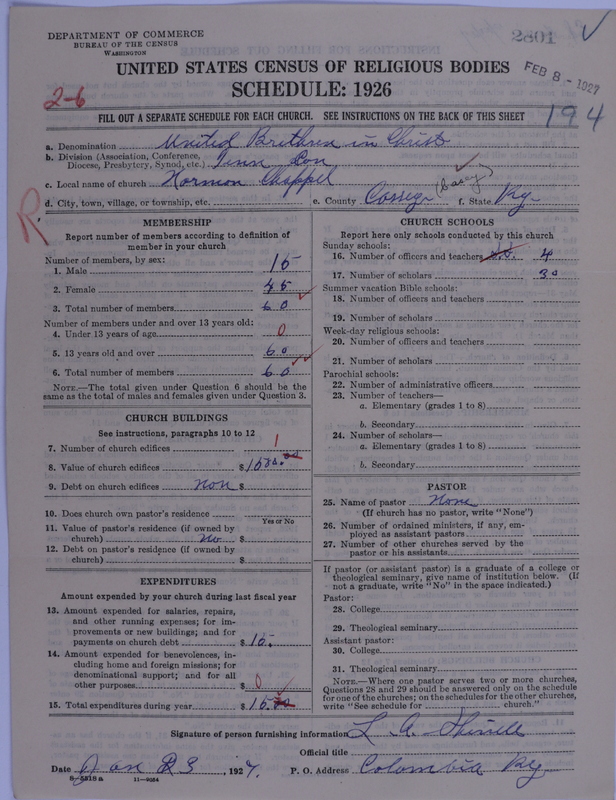 Scan of Church of the United Brethren in Christ: 2801