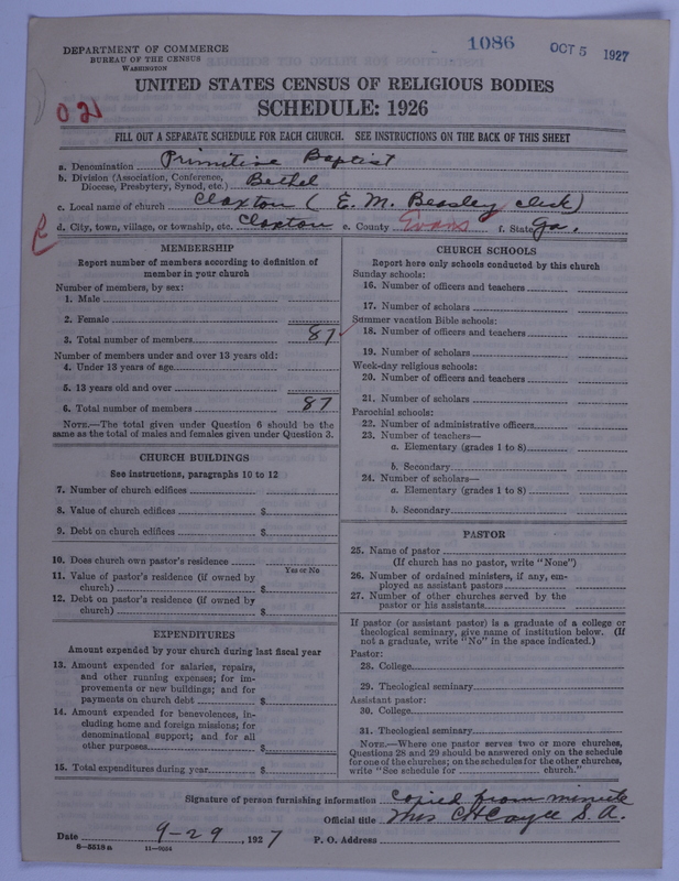 Scan of Primitive Baptists: 1086