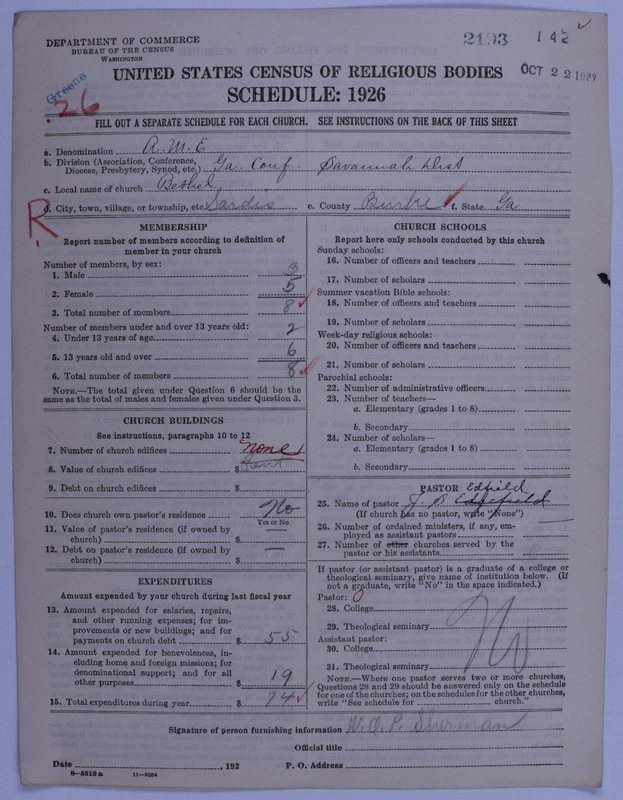 Scan of African Methodist Episcopal Church: 2193