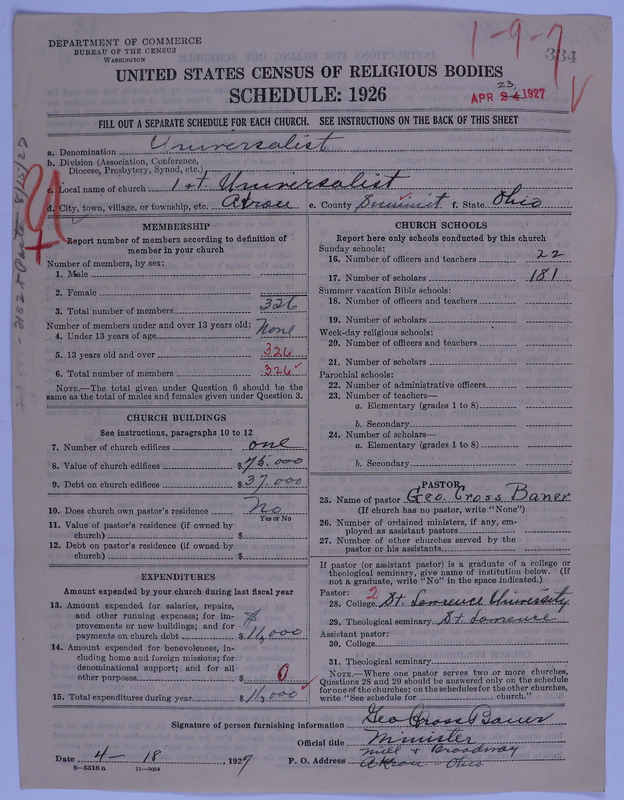 Scan of Universalist Church: 334
