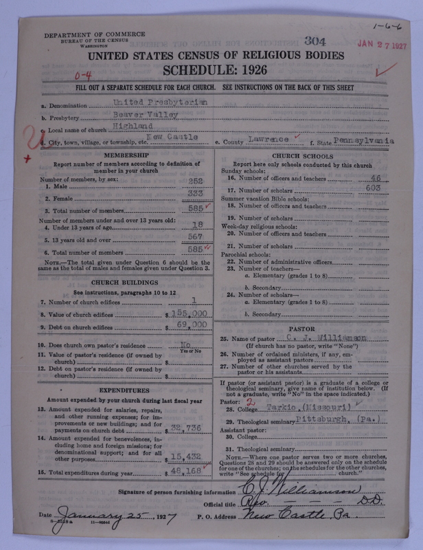 Scan of United Presbyterian Church of North America: 304