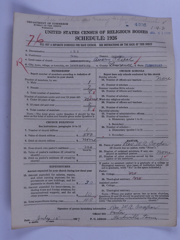 Scan of African Methodist Episcopal Church: 4208