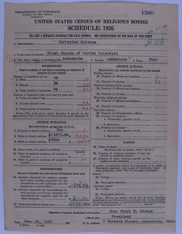 Scan of Church of Christ, Scientist: 1389