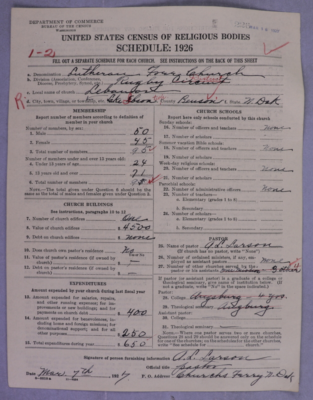 Scan of Lutheran Free Church: 226