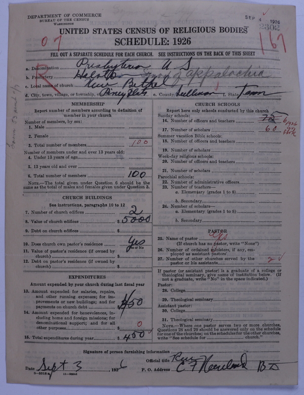 Scan of Presbyterian Church in the United States: 2302