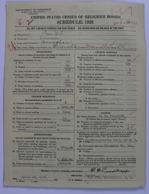 Scan of Presbyterian Church in the United States: 1423