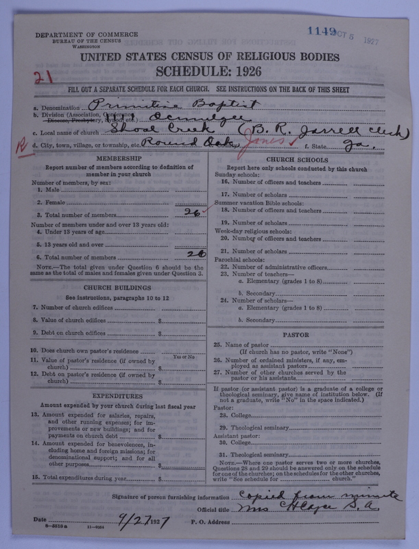 Scan of Primitive Baptists: 1149