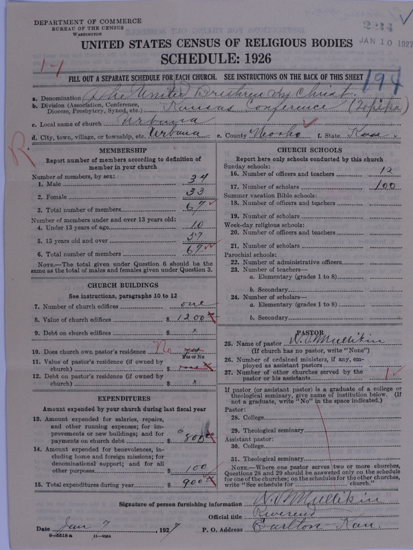 Scan of Church of the United Brethren in Christ: 2214