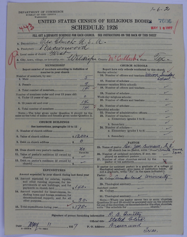 Scan of Presbyterian Church in the United States of America: 7686