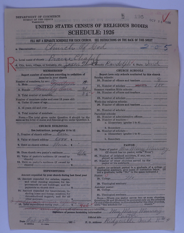 Scan of Church of God (Headquarters, Anderson, Ind.): 195