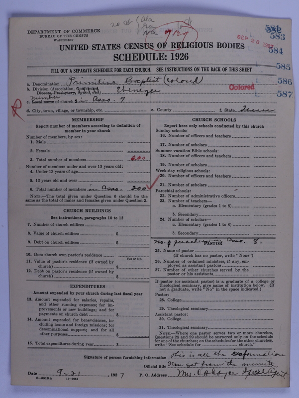 Scan of Colored Primitive Baptists: 583
