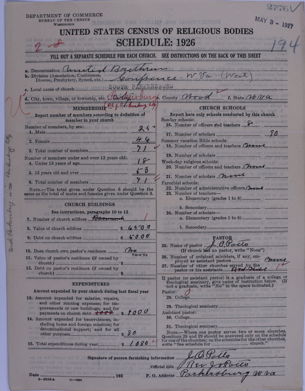 Scan of Church of the United Brethren in Christ: 2776
