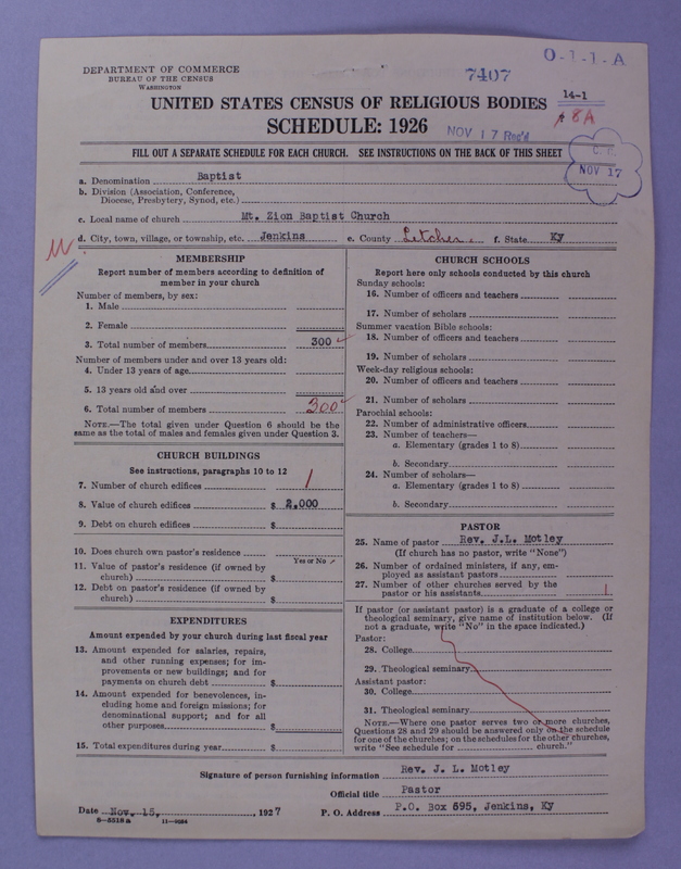 Scan of Negro Baptists: 7407