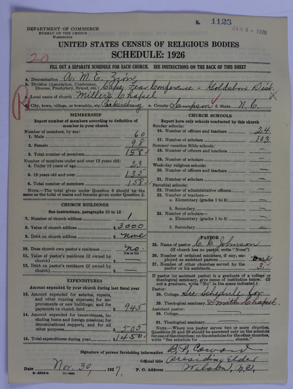 Scan of African Methodist Episcopal Zion Church: 1123