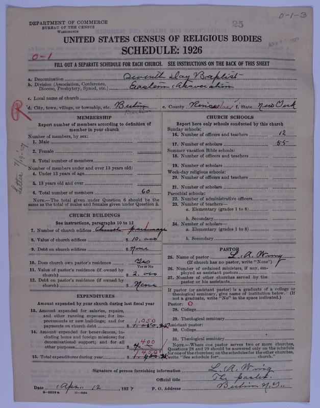Scan of Seventh Day Baptists: 25