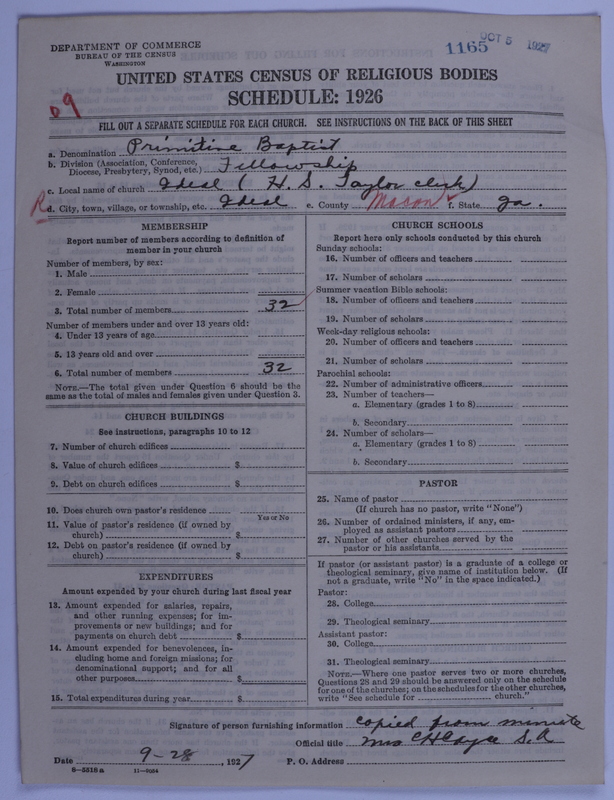 Scan of Primitive Baptists: 1165