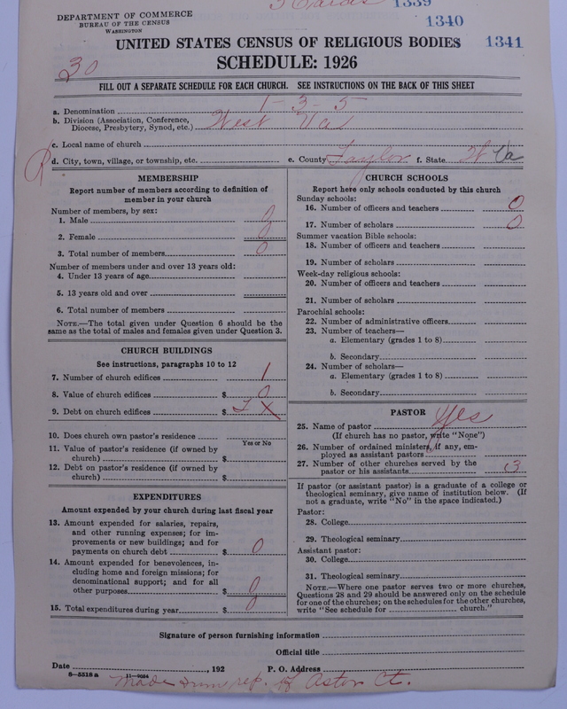 Scan of Methodist Protestant Church: 1339