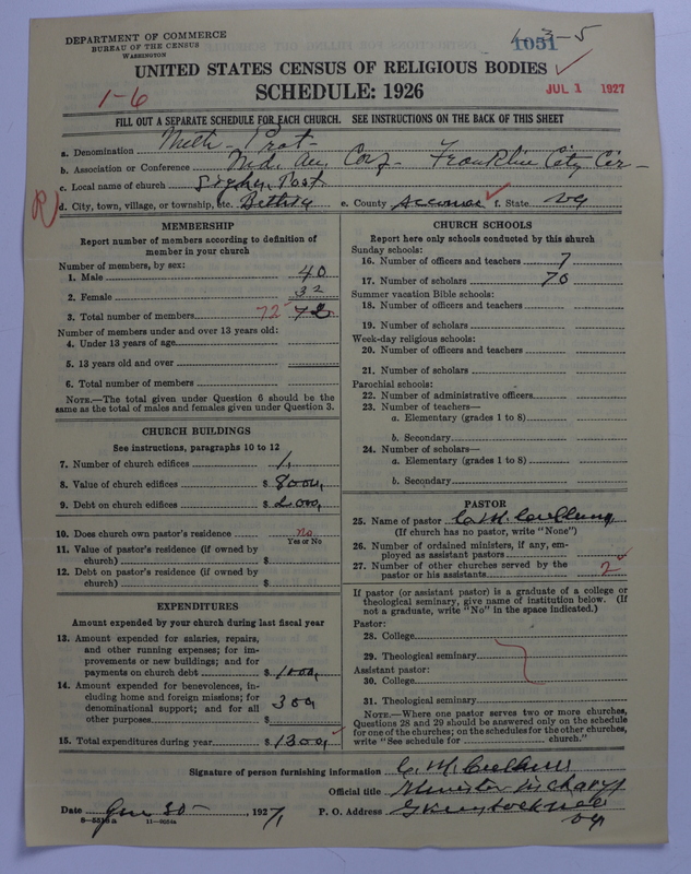Scan of Methodist Protestant Church: 1051