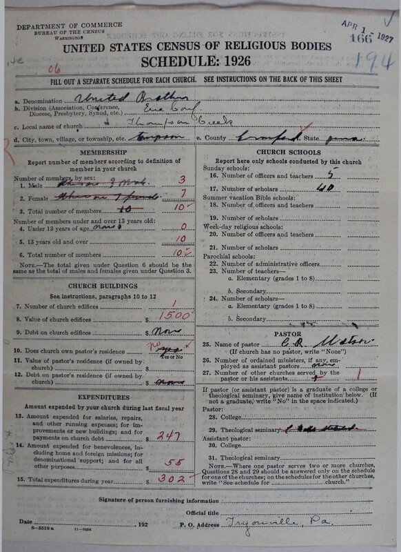 Scan of Church of the United Brethren in Christ: 166