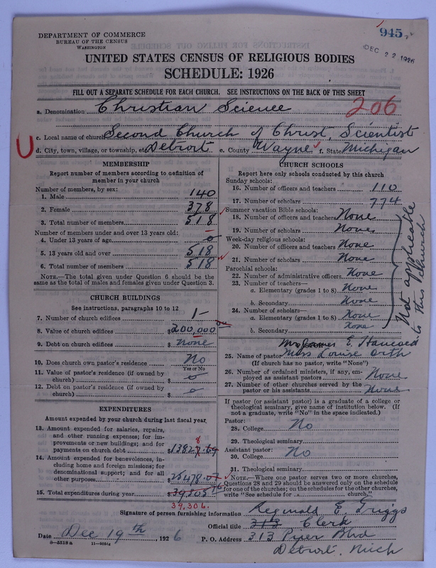Scan of Church of Christ, Scientist: 945