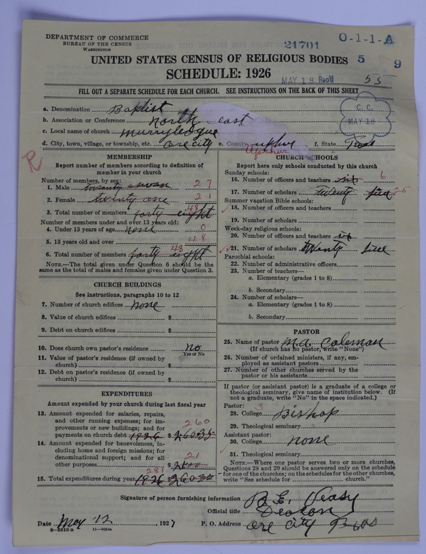 Scan of Negro Baptists: 21701