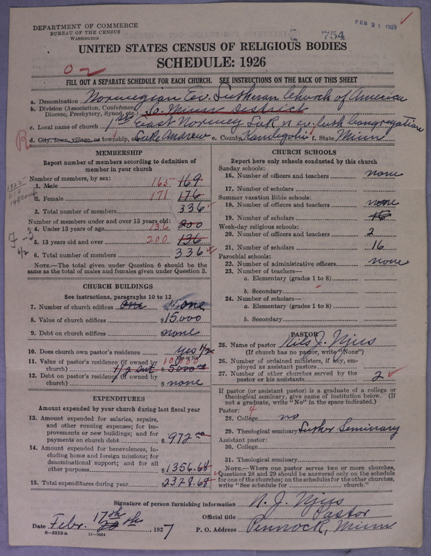 Scan of Norwegian Lutheran Church of America: 754