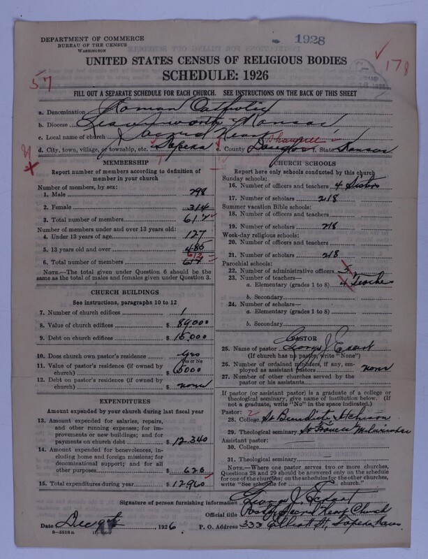 Scan of Roman Catholic Church: 1928