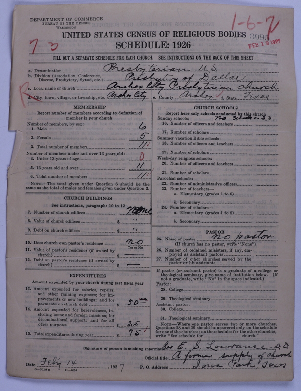 Scan of Presbyterian Church in the United States: 3095