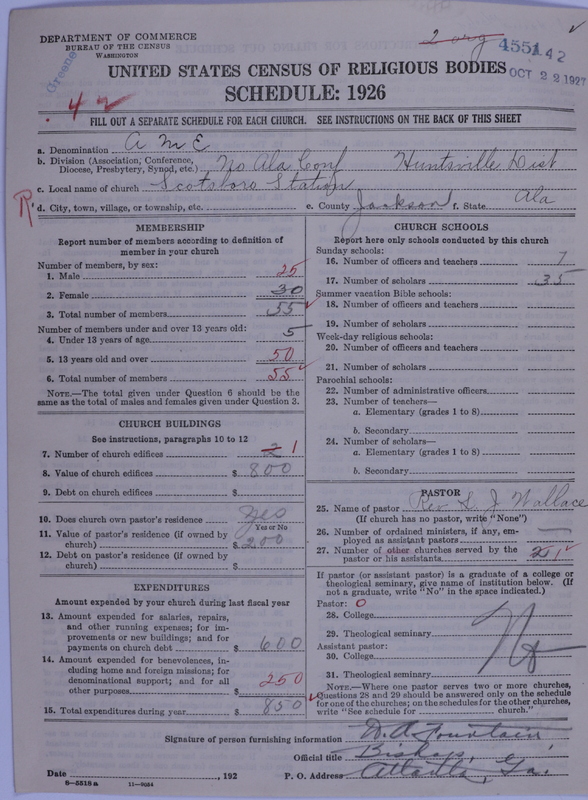 Scan of African Methodist Episcopal Church: 4551